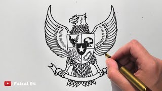 Cara Menggambar Burung Garuda Pancasila Paling Simpel Step By Step