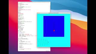 Damped simple harmonic motion (pendulum) using Python Turtle and Scipy.