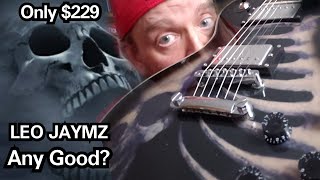 COOL!! LEO JAYMZ Skull and Bones Guitar...Unboxing/Sound