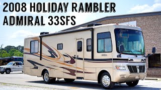 2008 Holiday Rambler Admiral 33SFS A Class Chevrolet V8 Workhorse Gas RV - $52,900