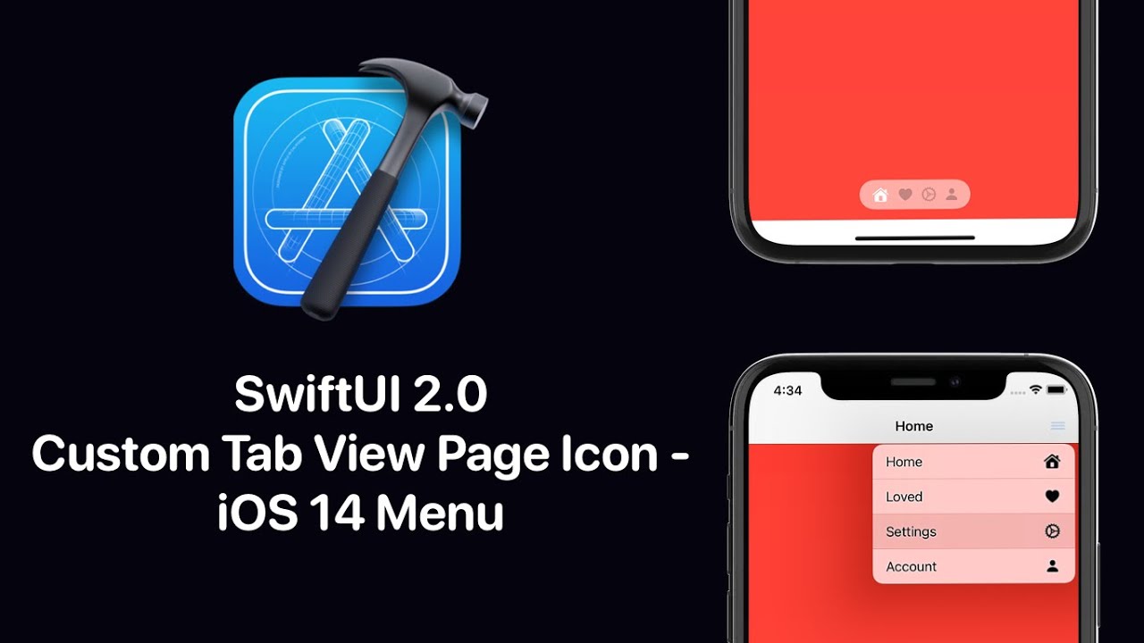 SwiftUI 2.0 Custom Tab View Page Icons - IOS 14 Menu's - Xcode 12 ...