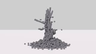 Physics simulation in blender using python script.