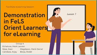 FeLS Orient Learners for eLearning Group 4 DEMO