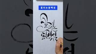 멋글씨(캘리그라피) 따라 써 보기. 글씨 잘 쓰기. 손글씨. 좋은글귀. 캘리그라피 #캘리그라피 #손글씨 #멋글씨 #캘리그라피영상 #캘리그래피 #글씨체 #calligraphy