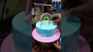 Rainbow cake 1kg #youtubeshorts making decoration #shorts