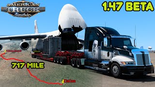 Long and Heavy Cargo Delivery | Western Star 5700XE | American Truck Simulator [1.47 Open Beta]