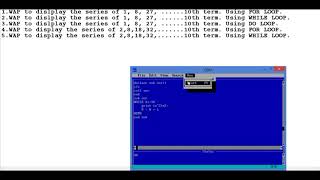 QBasic Programming Using SUB Procedure Normal Series Using All Loops !!!