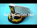 sailor captain hat navy marine admiral caps yacht costume with random accessory