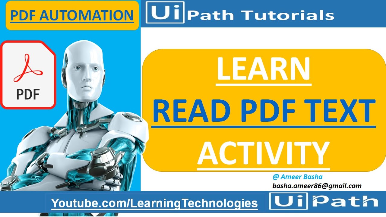 UiPath Tutorial || Day 57 : Read PDF Text Activity || PDF Automation ...