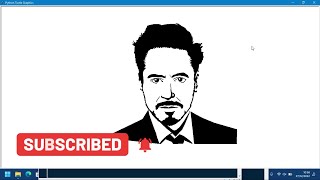 Draw Iron Man Face using 3 lines of Python Code | Avengers | Marvel | Sketchpy in #python