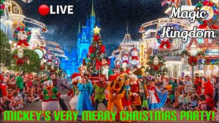 🔴LIVE: Mickey’s VERY MERRY CHRISTMAS PARTY! Magic Kingdom! Disney World Live Stream! #MVMCP #disney