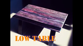 【DIY】焼き杉ローテーブルを普通のサラリーマンが作ってみた。An ordinary office worker made a purple Grilled cedar center table.