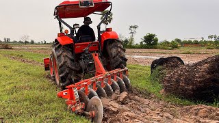 Wow Good Work Kubota M6040 SU Plow Field SandTractor Khmer Farmer