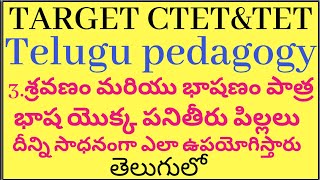 శ్రవణం మరియు భాషణం పాత్ర భాష యొక్క పనితీరు పిల్లలు దీన్ని ఎలా ఉపయోగిస్తారు/CTET \u0026TET