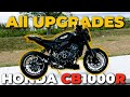 Honda CB1000R Every Mod /Upgrade I've Done So Far! Full Exhaust, Tail Tidy, Bar End Mirrors and More