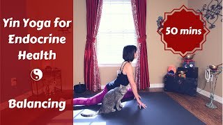Full Body Yin Yoga for Endocrine Health | Hormone Health Yoga {50 mins} (no props)