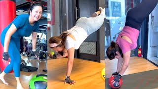 Actress Jyotika Stunning Hot Workout In new Mumbai House | Suriya - Jyothika Fitness Latest video