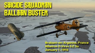 Suicide Squadron Balloon Busters - WWI air combat - Albatros DVa vs S.E.5a - Air Combat Video 82