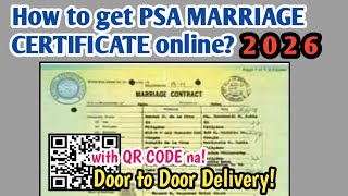 How to get PSA Marriage Certificate online 2026? Paano kumuha ng PSA Marriage Contract online?