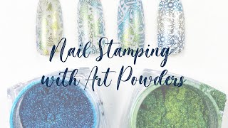 Create a Winter Holiday Themed Gradient Powdered Nail Stamping Design - Maniology LIVE!