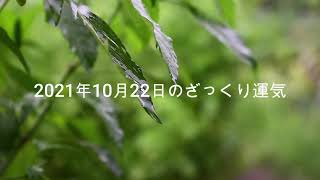 ざっくり運気予報2021年10月22日