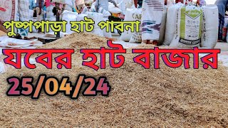 আজকের যবের হাট বাজার দর | বাড়ছে যবের বাজার দর পাবনার পুষ্পপাড়া হাট  থেকে |