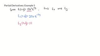 Partial Derivatives Example 5