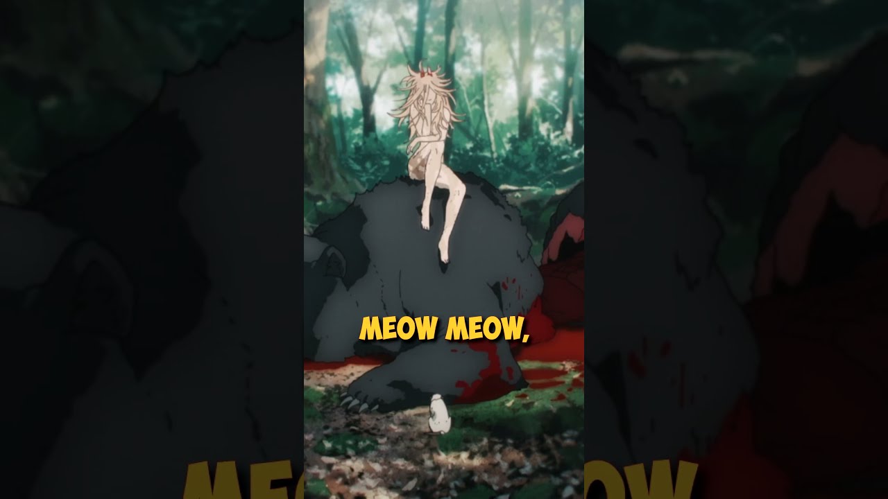 Power Meets Meowy Chainsaw Man in a Nutshell #shorts