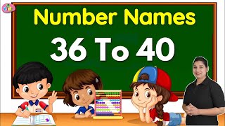 36 to 40 Numbers Spelling for Kids | Number Names 36 to 40 | Counting Number with Spelling | Anikidz