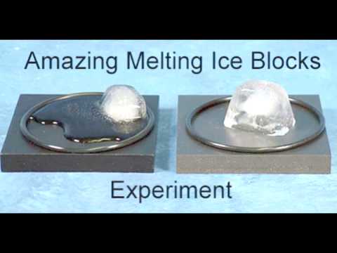 What happen to the ice cubes when they are exposed to heat?