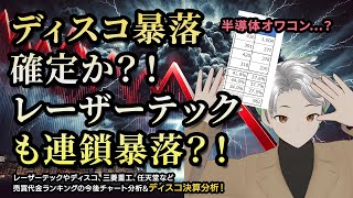 【1月24日の株価】ディスコ暴落？レーザーテック株の今後は？日経平均、売買代金ランキング銘柄のチャート分析＆ディスコ決算を説明！