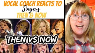 Vocal Coach Reacts to Singers Then & Now - Mariah, Selena, Christina, Adele, Taylor & More