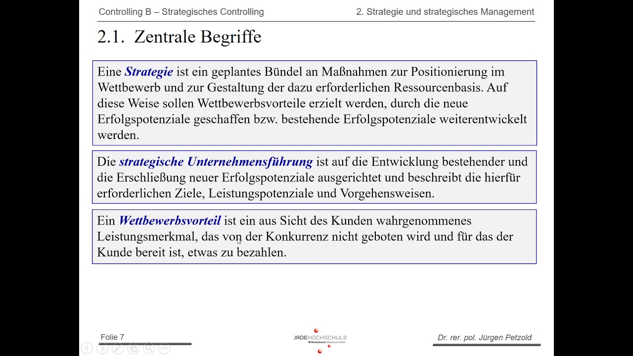 Controlling B Teil 2 (Strategie Und Strategisches Management) Teil I ...