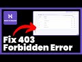 How to Fix 403 Forbidden Error in Hostinger
