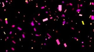 Colorful confetti party popper animated background video , Copyright FREE , birthday background