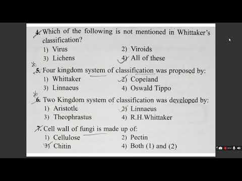 BIOLOGICAL CLASSIFICATION PART 1 NEET QUESTIONS 2023 || SEP DAY 6 ...