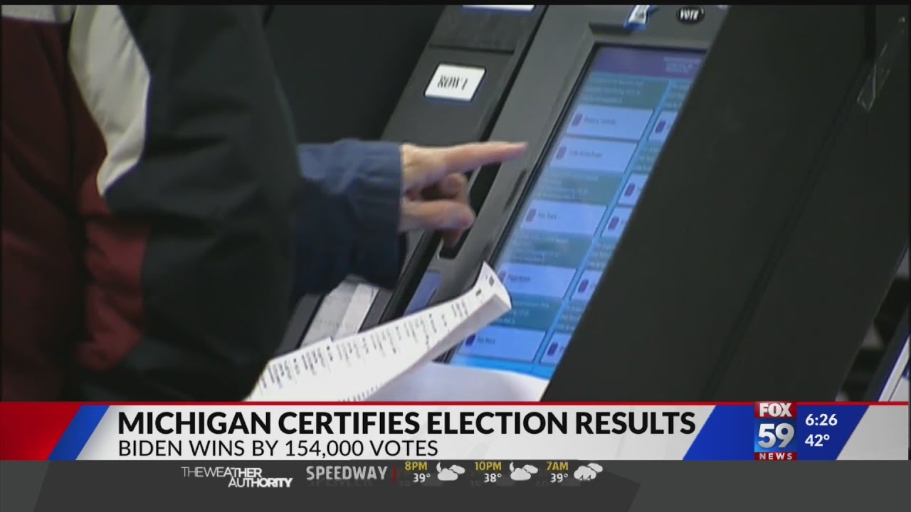 Michigan Certifies Election Results - YouTube