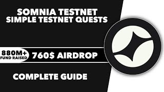 Somnia Testnet Airdrop Complete Guide - Somnia Fastest Layer 1 Testnet Airdrop With $880M Funding