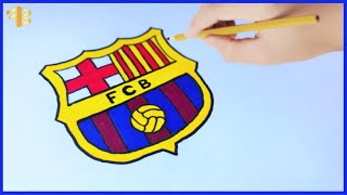 How to Draw the FC Barcelona Logo - Drawing FC Barcelona Logo - FarBay Art Academy