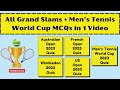 Quiz on All Grand Slams-Australian Open-French Open-Wimbledon-US Open + Men's Tennis World Cup 2023