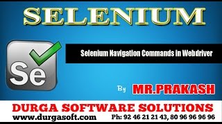 Selenium Navigation Commands in Webdriver