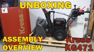 Powerful Battery Snowblower - Kress KG 471 - Unboxing, Assembly and Overview