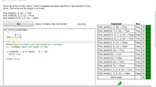 Codingbat - first_last6 (Python)