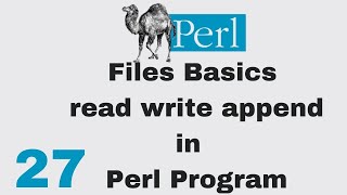 Perl Script Basic Tutorial 27 Files Basics read write append