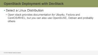 Openstack Fundamentals OpenStack Deployment