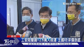 工安阻雙鐵12.6萬人疏運 王國材:求償到底｜TVBS新聞