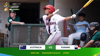 HIGHLIGHTS –Australia vs. Panama – WBSC U-12 Baseball World Cup