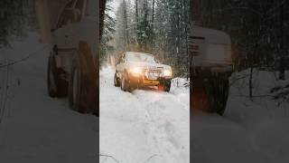 Prime snow wheeling conditions right now #offroad #4x4 #nissan #overland