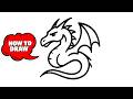 How to Draw a Dragon 🐉 | Easy Step-by-Step Dragon Drawing for Beginners