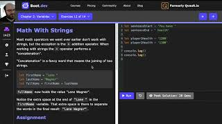 Math with Strings - Intro to Coding in JavaScript - Boot.dev Learn-Along